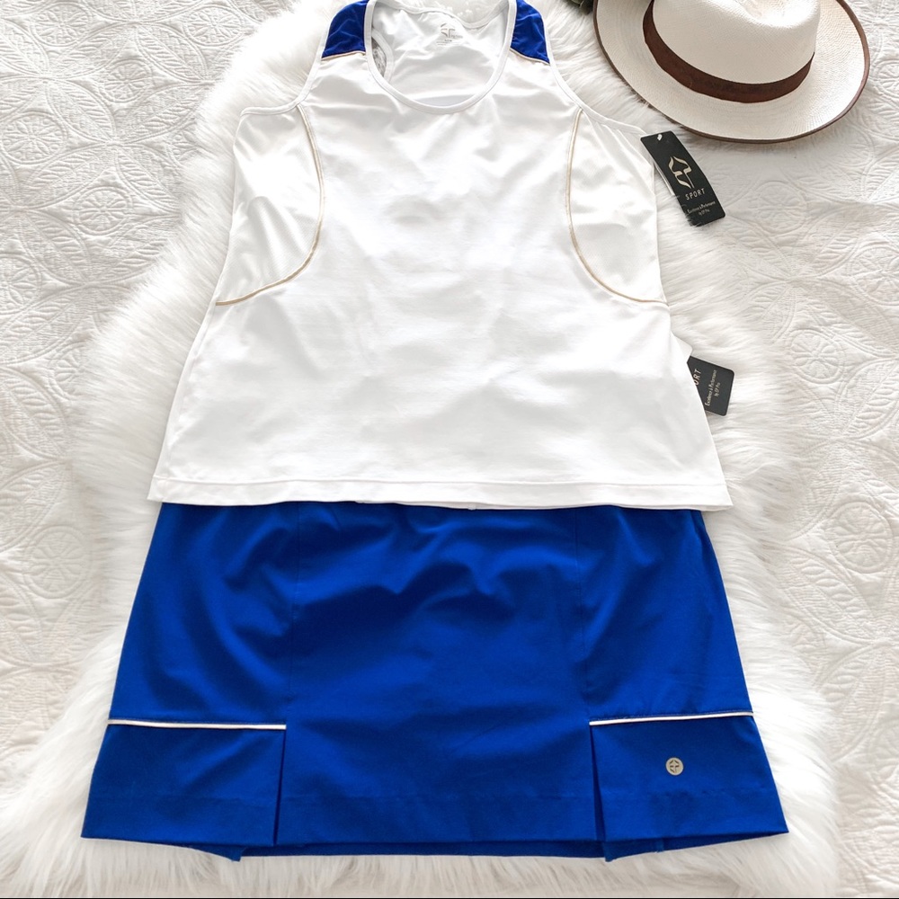 NWTExcellence & Performance By EP Pro Royal Blue Top Size Large / Skort Size 8